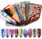 50 x Nail Foils - Mixed Nail Art Transfer Foil Wraps Decal Glitter Stickers(Only The Stickers, Glue is not included.)