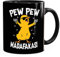 MoonWorks® Kaffee-Tasse mit Spruch Pew Pew Madafakas Crazy Chick Küken Meme Trend Bürotasse lustige Kaffeebecher schwarz Keramik-Tasse