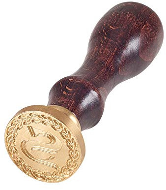 Cheriswelry Wachssiegel-Stempel Buchstabe S Alphabet Siegelstempel Abnehmbarer Messingkopf Holzgriff für Briefumschlag Hochzeit Party Einladungskarte Verzierungsbox Paket Dekor