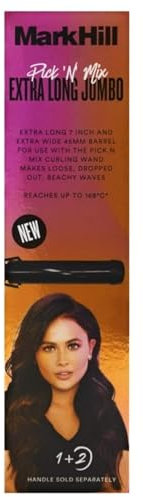 Mark Hill Pick 'N' Mix Interchangeable Curling Wand - Extra Long Jumbo Barrel - Black (Handle Sold Separately)