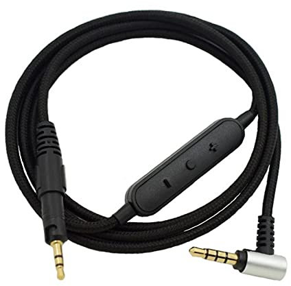 Yaowanguan AUX-Kabel mit Mikrofon und Fernbedienung für Audio-Technica ATH-M40X M50X Kopfhörer, 3,5 mm 5N LC-OFC Stereo Audiokabel als Ersatz,3,11Fuß