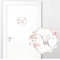 Grandora Türaufkleber WC mit Blumenranke I 20 x 18 cm (BxH) I Wandsticker selbstklebend Bad Wandaufkleber Toilette Wandtattoo Badezimmer Aufkleber Rosen DL733