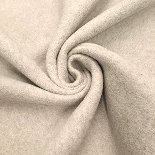 Organic Cotton Fleece – hochwertiges Bio Baumwoll-Fleece – sehr weich & wärmend – in vier Farben - per Meter (Beige Melange)