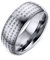 Dsnyu Wolfram Ring Breit Männer, Modeschmuck Ringe Herren 8MM Trauringe Verlobungsringe Silber 70 (22.3)