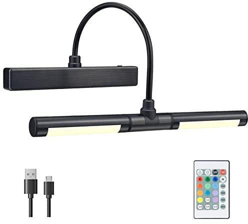 BIGMONAT Nordic Messing Wandleuchte moderner minimalistischer Nachttisch Japanischer Retro Badezimmer Spiegel Vorderlampe Wandbild dekoratives Licht 12-farbiger verstellbarer Bildschirm, Schwarz