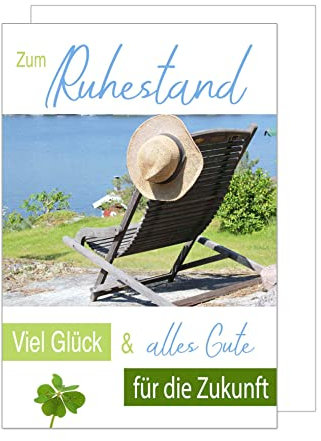 Edition Seidel Premium XXL Maxi Glückwunschkarte zum Ruhestand mit Umschlag Format DIN A4. Ruhestandskarte Grusskarte Billet Mann Frau Pension Abschied Rente Ruhe Relaxen (A4-R126)