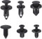 190 Pièces Rivet Plastique Clips Voiture, 6 Taille Clips de Retenue de Voiture Fixations, Vis Plastique Universelles pour Fixer les Panneaux et les Portes de Voiture(6 mm à 10 mm)