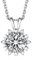 MomentWish Halskette Damen Schneeflocke, 2 Karat Moissanite Diamant Kette Silber 925 Schmuck Damen mit Geschenkbox für Frauen Freundin