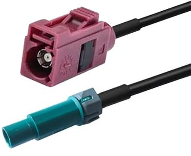 Elecbee Fakra Kabel, wasserdicht, wasserblau, Z-Stecker auf Fakra-D-Buchse, gerade, GSM-Fahrzeug-Verlängerungskabel, RG316