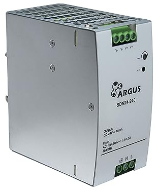 Inter-Tech Argus Hutschienennetzteil SDN24-240 – 24 V / 240 W im Industrie-Metallgehäuse