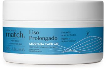 O Boticário Match Maske für langes glattes Haar, repariert die Haarmasse für glattes Haar und repariert vegane Schäden, 250 g