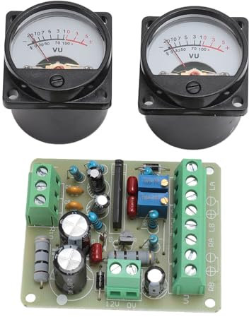 2 Pack VU Meter with Driver Board, VU Level Meter Level Amp with Backlit, VU Audio Meter for Amplifier Preamp