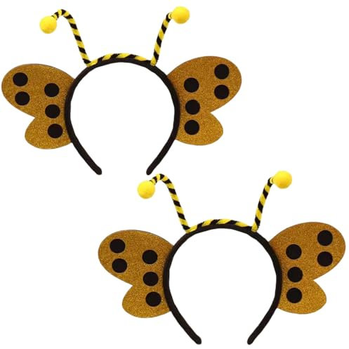 TASHELLS 2 Stück Bienen Haarreif, Faschingskostüme Haarreifen Damen/Kinder, Karneval Bienen Kopfschmuck, Bienenkostüm Damen