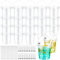 Willinglong 20 Set Clear Plastic Rum Buckets for Drink with Straws Beverage Syringes Drink Buckets for Parties with Handle Reusable Punch Bowls for Cocktail Beverage Party (32oz,Round)