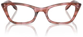 Ray-Ban Rx5499 Lady Burbank Bilderrahmen für Damen, Rosa gestreifte Demonstrationslinse, 51 mm
