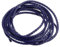 PATIKIL 2m Cordon en Cuir Tressé Rond, 3mm Corde Ronde Tressée en Cuir Véritable Pliée pour Artisanat Fabrication de Bijoux Colliers Bracelets Bricolage, Bleu Foncé