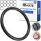 Dichtungsringe Set, 12 Stück, AD Ø 65 mm, ID Ø 57 mm, Dicke 4 mm, in Schwarz, aus Nitril Kautschuk, Gummiringe für Reparatur von Sanitär, Maschinen, Motoren, Dichtungsset Gummi O-Ring, Flachdichtung