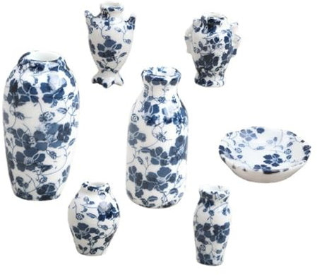 ABOOFAN 1 Satz Puppenhaus Blumenarrangement Mini-Hausaccessoire Tischdekoration einmachgläser Wohnkultur Hydrokulturvase Pflanztopf Miniaturvase Mini-Vase- Esstisch kleine Vase Möbel