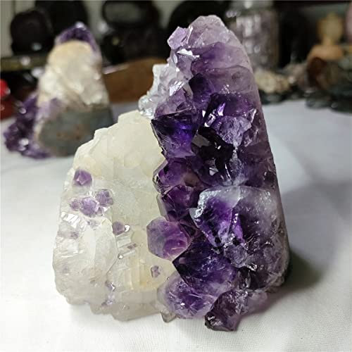 CZAOINCU Cristales de Amatista Natural uruguaya racimo de Amatista púrpura Oscuro Cristales de Cuarzo y Piedras geoda for decoración del hogar Inicio Colecciones