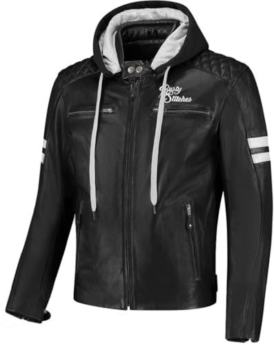 Rusty Stitches Super Jari Hooded V2 Motorrad Lederjacke