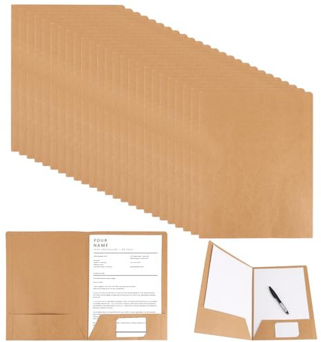 SHUESS 25 Stück Präsentationsmappe A4, Dokumentenmappe a4 Präsentationsmappe A4 Papier Mit Visitenkartenschlitz für Buro Konferenz Business für Dateien, Besprechungen, Berichte