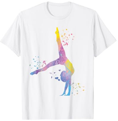 Turnerin mit Boden Mädchen Kinder Rhythmische Gymnastik T-Shirt