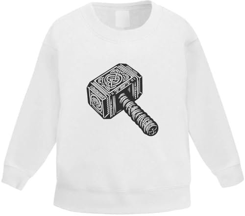 Azeeda 'Viking Hammer Of Thor' Kid's Sweatshirt/Jumper (3-4 Years) (KW00166958) White