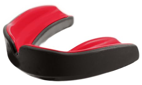Enmo Maxilla Gel Gum Shield - Youth Under 10 Mouth Guard with Case for Rugby, Boxing, Hockey and Contact Sports - Mouthguard with Boil & Bite, Breathing Channel Tech, Dual Layer - Black/Red | Youth Under 10 Mouth Guard with Case for Rugby, Boxing, Hockey and Contact Sports, Mouthguard with Boil & Bite, Breathing