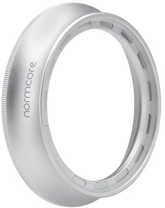 Normcore 58 mm Espressodosiertrichter V2, magnetischer Dosierring, 18 mm eloxiertes Aluminium mit 15 Neodym-Anpassung, 58 mm Siebträger ohne Boden, Silber