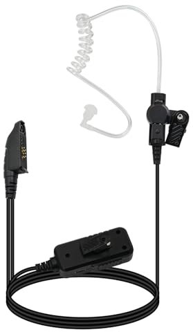 Retevis Cancellazione Attiva Del Rumore Walkie Talkie Auricolare,2 Pin Cuffie Radio con PTT Compatible with Motorola GP328plus Ailunce HD1 DMR RT648 RT82 RT87 Two way Radio (1 Pcs)