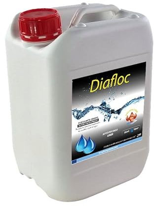 DIASA INDUSTRIAL Floculante líquido para Piscinas SUPERCONCENTRADO - DIAFLOC - clarifica el Agua turbia - 10 litros