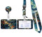 Porte-Badge Personnalisé,Tour de Cou Badge avec Porte-Cartes,Porte Badge Enrouleur,Strap Neck avec Swivel Lobster Clasp pour Porte Badges d'Identification (A-Champ de montagne de Cartoon)