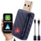 SweetSolutions© Adaptador Carplay Inalámbrico | Android Auto |2 En 1| Convierte Conexión por Cable a Inalámbrica para Coche | Compatible con iOS 10+ y Android 11+, USB-C/A, 6GHz WiFi