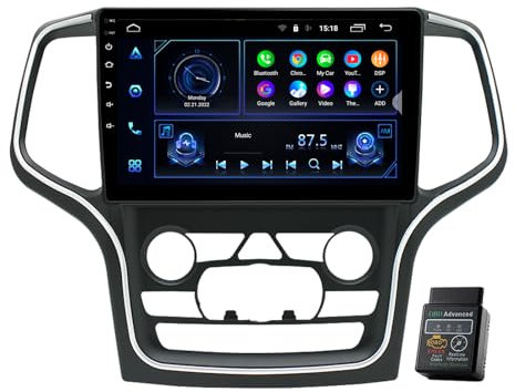 Für Jeep Grand Cherokee 2013-2020 Autoradio USB Bluetooth 8 Core 9 Android 13 Auto Autoradio DAB+Radio CarPlay Navi GPS HD Touchscreen Autoradio Bluetooth DAB+Radio WiFi,FM Radio (2GB RAM +32GB ROM)