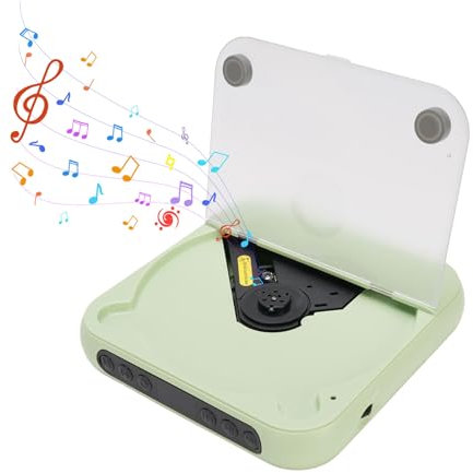 Tragbarer CD -Player mit Bluetooth - Vintage Wireless Desktop -CD -Player für Heimauto, MP3 -Stereo -Sound -Desktop -CD -Musikplayer mit Kopfhörer und Soundkabel