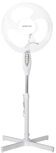 A2Z Pedestal Fan 16 Inch 3-Speed Setting Tilt Angled Oscillating Large Air Flow Easy to Assemble - Pedestal Fans PF11609 White