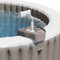 ECO POOLTECH 3-in-1 Verstellbares Whirlpool Tisch Tablett mit Getränkehalter und Handyhalter, passend für Outdoor Aufblasbarer Pools/Spa Ablagetablett, Multifunktionaler Pool Zubehör(weiß)