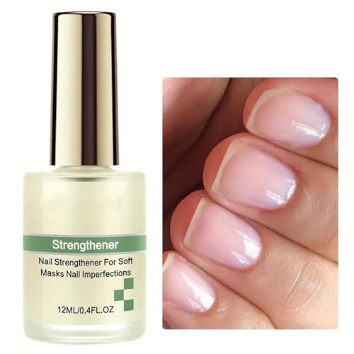 Nail Strengthener - Extra Strong Nail Polish Strengthener for Damaged Nails - Revitalizing Fingernail Growth Serum - Long-Lasting Quick Dry Nail Hardener Extra Strong, Enhanced Shine, Faster Growing