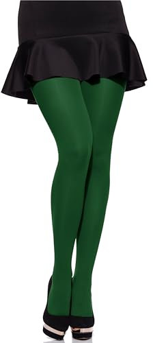 Merry Style Collants Microfibre pour Femmes, Collants Élastiques et Opaques Grandes Tailles MS 162 60 DEN (Bouteille Verte, XXL)