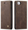 QLTYPRI Hülle für iPhone 6 6S, Vintage Dünne Handyhülle mit Kartenfach Geld Slot Ständer PU Ledertasche TPU Bumper Flip Schutzhülle Kompatibel mit iPhone 6 6S - Kaffee Braun