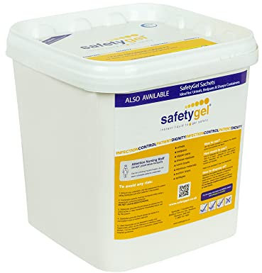 Datesand Group Super Absorbent Granules with FREE Scoop 4.5Kg Tub of Safety Gel Ideal for absorbing large spills of aqueous materials, urine, vomit, blood and mucus.