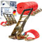 2 Stück 5000kg 10m Spanngurte mit Ergo Ratsche und Haken Ratschengurte Zurrgurt 2 teilig Spanngurt LKW Zurrgurte 50mm TÜV/GS