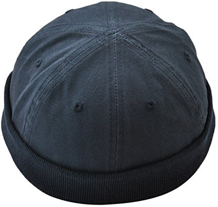 freneci Anpassen Docker Hut Sailor Cap Mechaniker Biker Hut SkullCap Beanie Biker Hut - Blau, 54-58cm