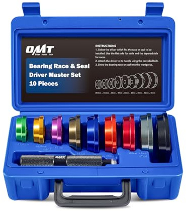 Orion Motor Tech Bearing Press Kit, 10pc Bearing Race and Seal Driver Set with Seal Driver and 9 Bearing Adapters, Seal Installer Bearing Driver Kit for Bearing Installation