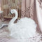 SWECOMZE Plueschtier Schwan Kuscheltier Schwan Netzgarn Plüschtiere Weiche Süße Plüsch Spielzeug für Kinder Geburtstag Geschenke (Weiß)