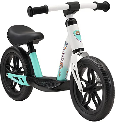 BIKESTAR Extra leichtes Kinder Laufrad mit Trittbrett für Jungen, Mädchen ab 2-3 Jahre | 10 Zoll Lauflernrad Eco Classic | Weiß