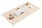 Nodito Sous-main en cuir double face, buvard pour ordinateur portable, tapis de souris, écriture, dessin, tapis d'art et d'artisanat (43,2 x 88,9 cm, beige/marron)