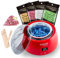 Scaldacera Elettrico Professionale con Display LCD, Kit Completo per Depilazione Domestica, Include 4 Pacchetti di Perle di Cera, 20 Spatole, Temperatura Regolabile, Capacità 500ml, Veloce e Sicuro