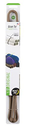 Nite Ize, Inc. GT64-29-R3 Nite Ize Original Gear, Reusable Rubber, 64 Inch, Coyote, Made in the USA Twist Tie, 64-2 Pack
