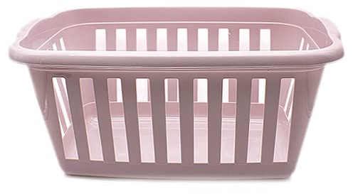 CABLEPELADO Cesta Ropa Rectangular plástico, cesto lavandería, Canasta Colada, Cesta para la Colada de plástico, 57 cm largo x 38 cm ancho x 25 cm alto, Plástico, Con asas, Rosa